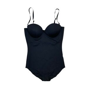 Slimers Black Shapewear Bodysuit Built In Bra Tummy Control Stretch XL